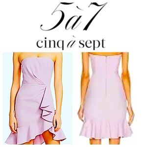 Cinq à Sept Strapless Pink Dress